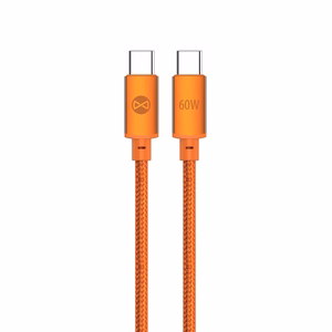 Forever Saffron -kaapeli USB-C - USB-C 1,0 m 60W oranssi