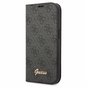 Guess GUBKP14LHG4SHK iPhone 14 Pro 6.1 musta / musta kirjakuori 4G Vintage Gold Logo