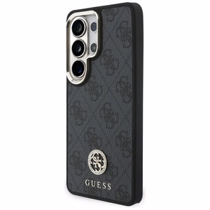 Guess 4G Big Rhinestone Triangle Strap MagSafe -suojakuori Samsung Galaxy S26 Ultralle musta