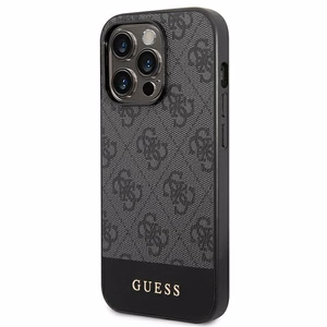 Guess GUHCP14XG4GLGR iPhone 14 Pro Max 6.7" harmaa/harmaa kova kotelo 4G Stripe-mallisto