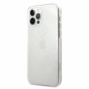 Guess GUHCP12L3D4GTR iPhone 12 Pro Max 6.7" läpinäkyvä kovakotelo 4G 3D kuvio kokoelma