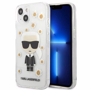 Karl Lagerfeld Flower Ikonik Karl Kotelo iPhone 13 mini - läpinäkyvä - läpinäkyvä