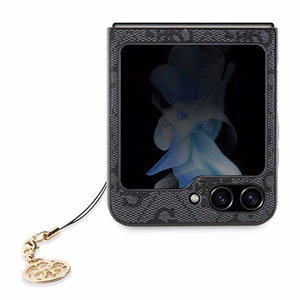 Guess 4G Charms Collection kotelo Samsung Galaxy Z Flip 5 - harmaa