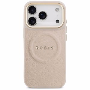 GUESS Suojakuori IPHONE 17 Pro MagSafe GUHMP17LPSAMSECP (PU W/ Peony Hot Stamp) vaaleanpunainen