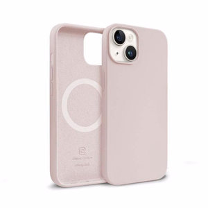Crong Color Cover Magnetic suojakuori iPhone 14 / 13 -laitteelle, MagSafe-yhteensopiva, hiekanvaaleanpunainen