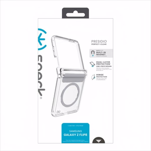 Speck Presidio Perfect-Clear Magnet – MagSafe-suojakuori Samsung Galaxy Z Flip 8:lle (läpinäkyvä)