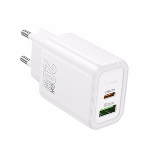 Puhelinlaturi Hoco USB A + USB C QC3.0 PD 3A 20W N61 valkoinen