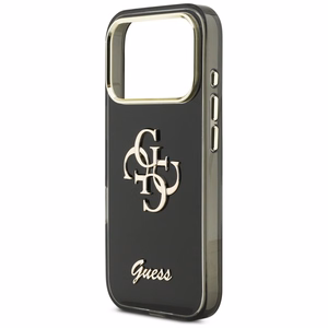 Guess IML 4G Script Metal Suojakuori iPhone 17 Pro:lle - Musta