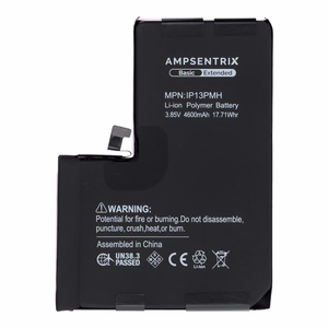 AmpSentrix Basic battery for iPhone 13 Pro Max (high capacity 4600 mAh)