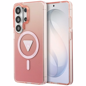 Guess IML Gradient Triangle MagSafe Case for Samsung Galaxy S26 Ultra - Pink