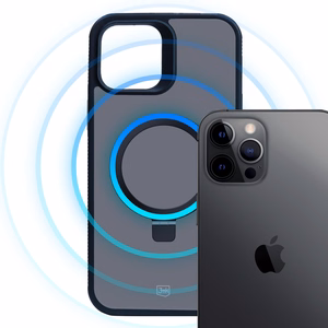 3mk Smoke Case Mag&Stand Suojakuori Apple iPhone 12 Pro Max:lle - musta