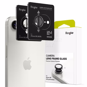 Ringke Camera Frame Protector 2-pakkaus iPhone 16e / 17e:lle - musta