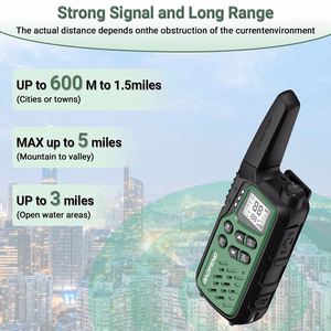 Baofeng BF-T25E -radiopuhelinsetti, 2 kpl, vihreät