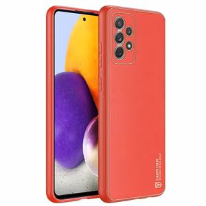 Dux Ducis Yolo tyylikäs kotelo pehmeä TPU ja PU-nahka Samsung Galaxy A72 4G punainen