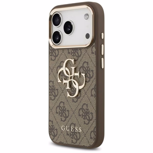 GUESS GUE005483 (PU W/ Big 4G Classic Logo) suojakuori laitteelle iPhone 18 Pro / 17 Pro, väri: ruskea ja kullanvärinen