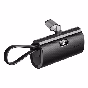Ulkoinen akku Forcell F-Energy Power Plug F5K3 PD 20W 5000 mAh sisäänrakennetulla USB C -liittimellä musta