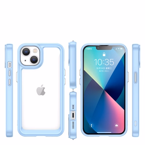 Outer Space Case iPhone 14 Plus kova suojus geelikehyksellä sininen