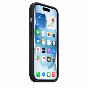Apple FineWoven -kuori MagSafella iPhone 15:lle, musta (MT393ZM/A)