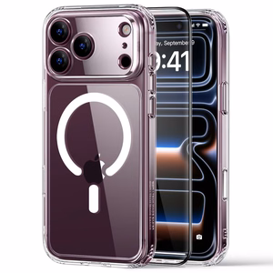 ESR Classic Hybrid MagSafe suojakuori mallille iPhone 18 Pro / 17 Pro – läpinäkyvä