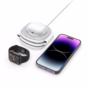 Tech-Protect QI15W-A32 3-in-1 Inductive Charger with MagSafe for Smartphone / Apple Watch / AirPods - Gray