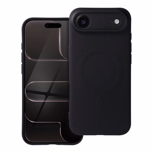 Silikoninen Mag Cover iPhone 17 AIR:lle MagSafe-yhteensopiva musta