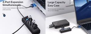 ORICO 4-porttinen USB 3.0 -hubi PW4U-U3