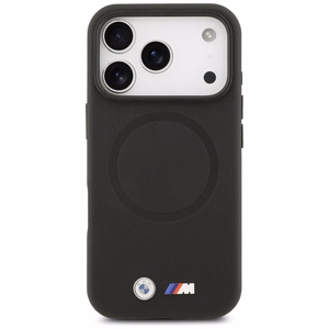 BMW M FW Metal Logo MagSafe Suojakuori iPhone 17 Pro:lle - musta