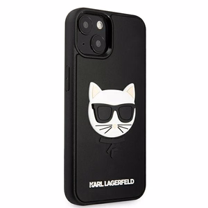 Karl Lagerfeld 3D kumi Choupette kotelo iPhone 13 mini - musta