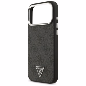Guess 4G Triangle Logo MagSafe suojakuori mallille iPhone 17 Pro Max / 18 Pro Max – musta ja hopea