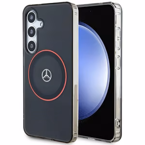 Mercedes Double Layer W Red MagSafe suojakuori Samsung Galaxy S24:lle - musta
