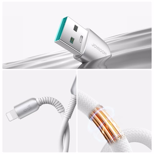 Joyroom S-A51 Cutting-Edge Series 3A USB-A - Lightning -kaapeli 1,2 m - vaaleanharmaa