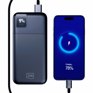 Tehopankki 3mk PowerHouse 20000 mAh 2x USB-A 1x USB-C - musta