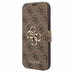 Guess GUBKP13X4GMGBR iPhone 13 Pro Max 6.7" ruskea/ruskea kirja 4G Iso metalli logo