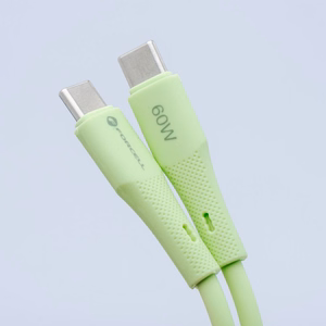 Kaapeli USB C - USB C Forcell F-Energy QC4.0 PD 3A 60W Silicone 1 m C344 vihreä