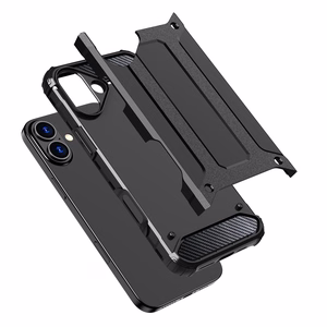 Hybrid Armor Suojakuori iPhone 16:lle - Musta