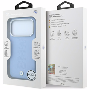 BMW Sign Centered Deboss MagSafe suojakuori mallille iPhone 17 Pro / 18 Pro – sininen