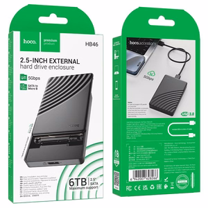 Hoco HB46 USB3.0 2,5'' SATA-kovalevykotelo musta