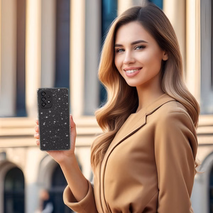 Crystal Glitter Suojakuori Samsung Galaxy A33 5G:lle hopeinen