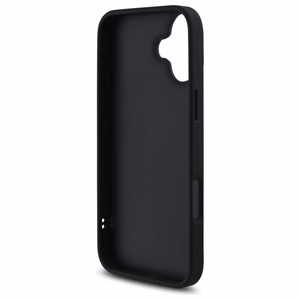 Guess Quilted Metal Logo Suojakuori iPhone 16 Plus:lle - musta