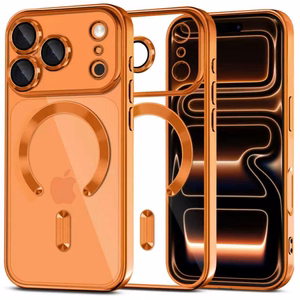 Tech-Protect MagFlex MagSafe Suojakuori iPhone 17 Pro -lle - läpinäkyvä oranssi