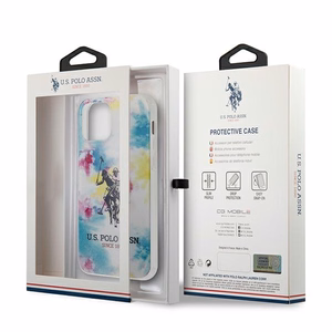 US Polo USHCP12MPCUSML Tie & Dye Collection suojakuori laitteelle iPhone 12 / 12 Pro 6.1", monivärinen