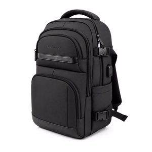 Wozinsky WPW-20L -matkareppu kannettavan tietokoneen taskulla 40x20x25 cm käsimatkatavarana - musta