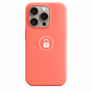 Puhelimen suojakuori "Silicone Case v2" iPhone 15 Pro:lle / Guava / pakkauksessa