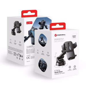 Autopidike puhelimelle Forcell F-Grip Guardian tuulilasiin / kojelautaan musta