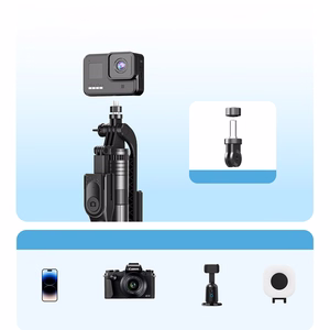 Selfiekeppi Orico SPM215 1/4 tuuman jalusta puhelinkameralle 360 asteen käännöllä Bluetooth 5.2 - musta