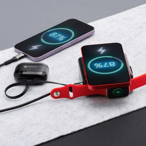 Monitoiminen laturi Forcell F-Energy 6in1 USB A + USB C PD 45W + varavirtalähde 15000 mAh + langaton lataus 15W musta