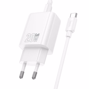 Phone charger Hoco USB C QC PD 20W + cable USB C to Lightning N60 white