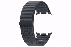 Samsung SVL33LK Fabric Band -kangasranneke (M/L) Galaxy Watch9 / Galaxy Watch8 -kelloille, musta