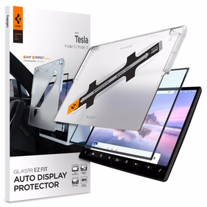 Spigen Glas.tR EZ Fit Karkaistu lasi Tesla Model X 2022 / Model S 2021:lle - musta