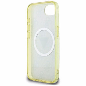 GUESS IML Metal Glitter 4G Circle Triangle MagSafe Alkuperäinen Suojakuori iPhone 17e/16e:lle - Ruskea